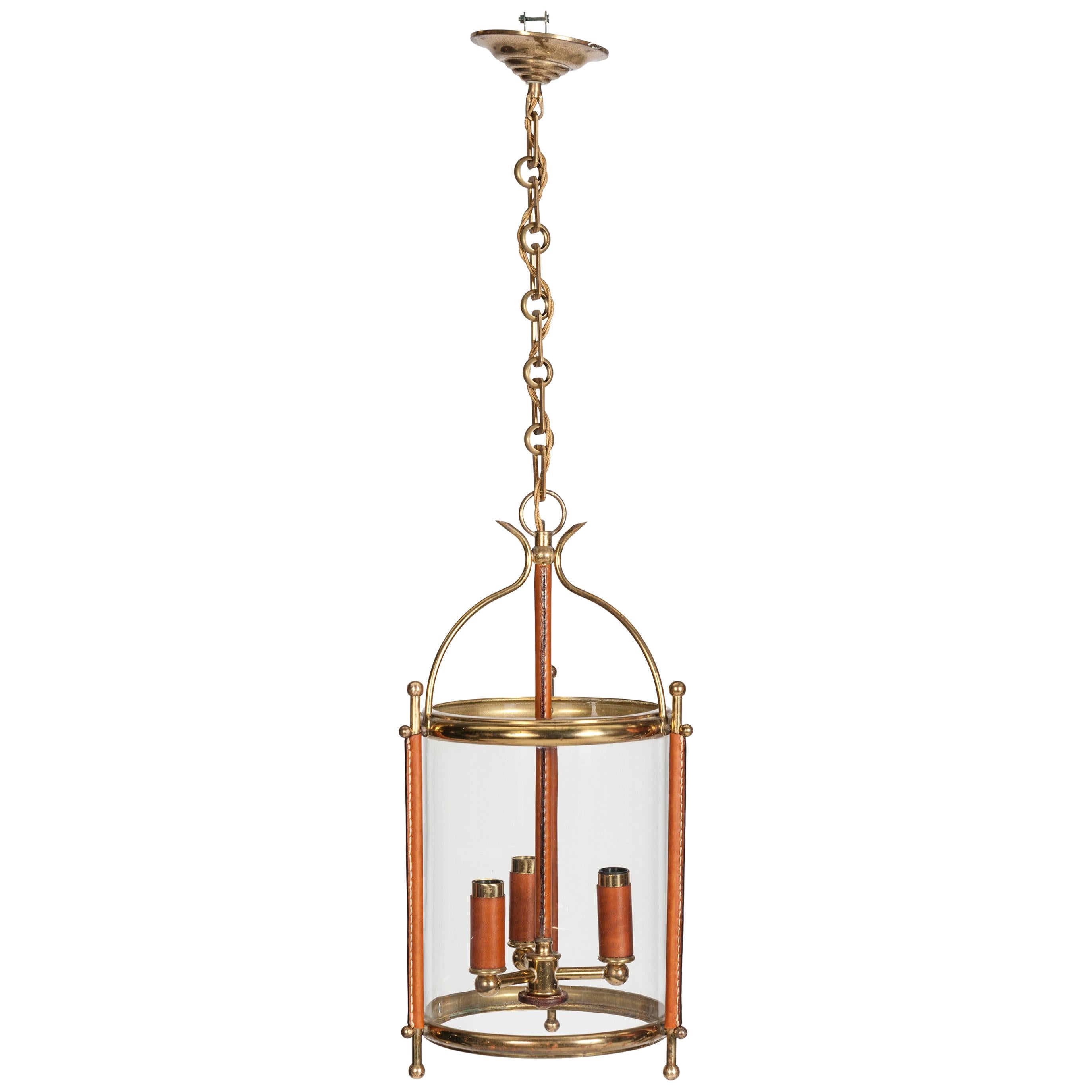 1950s Lantern by Jacques Adnet