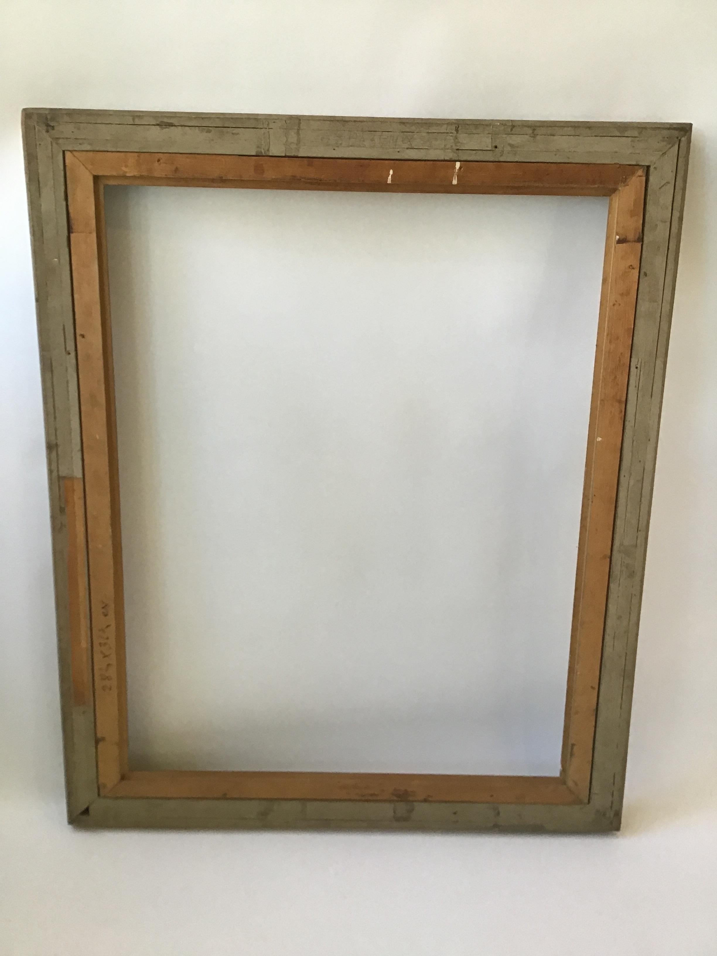 Mid-20th Century 1950s Large 'About 4’ by 3’' Carved Wood Frame