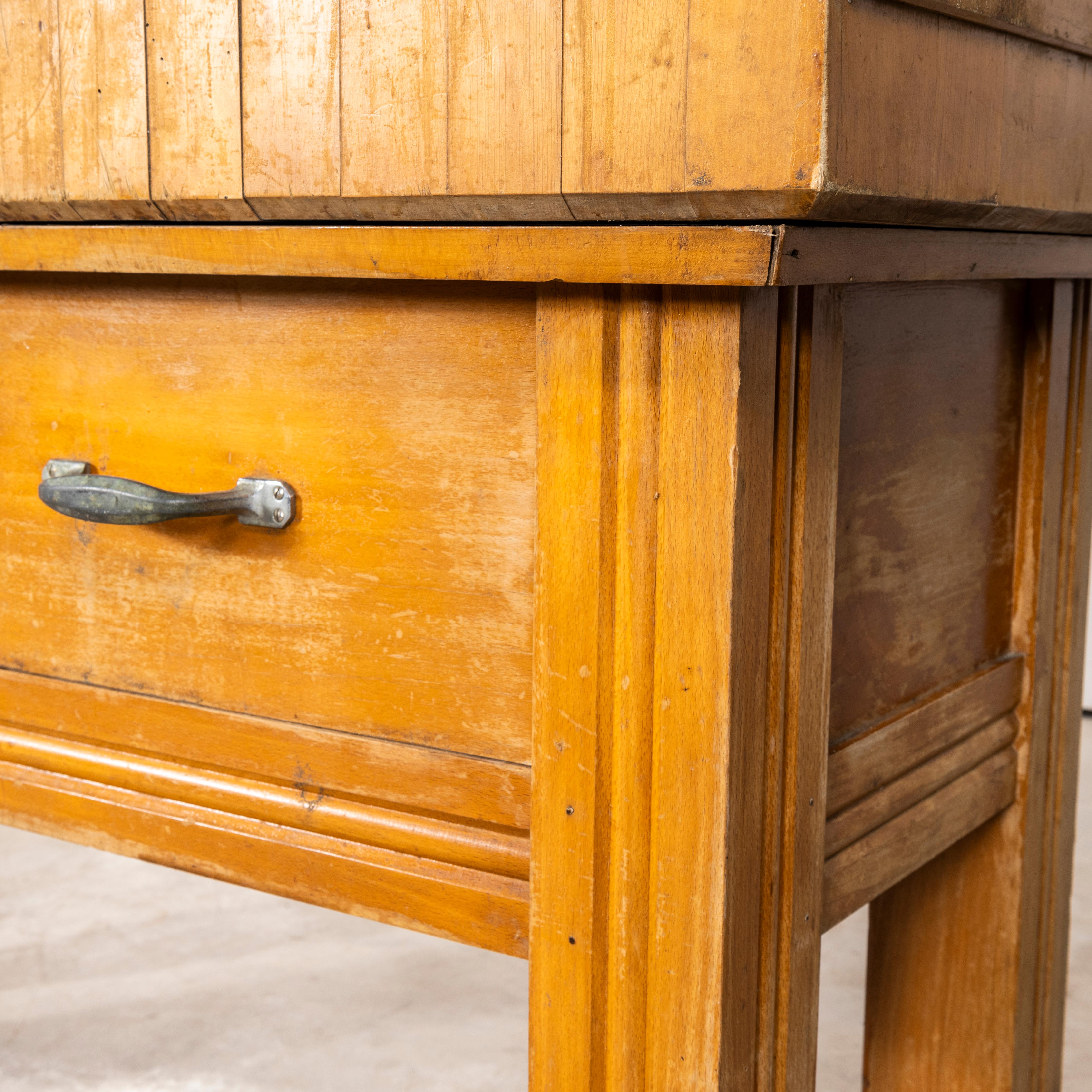 1950's Large Belgian Butchers Workstation - Butchers Block For Sale 2