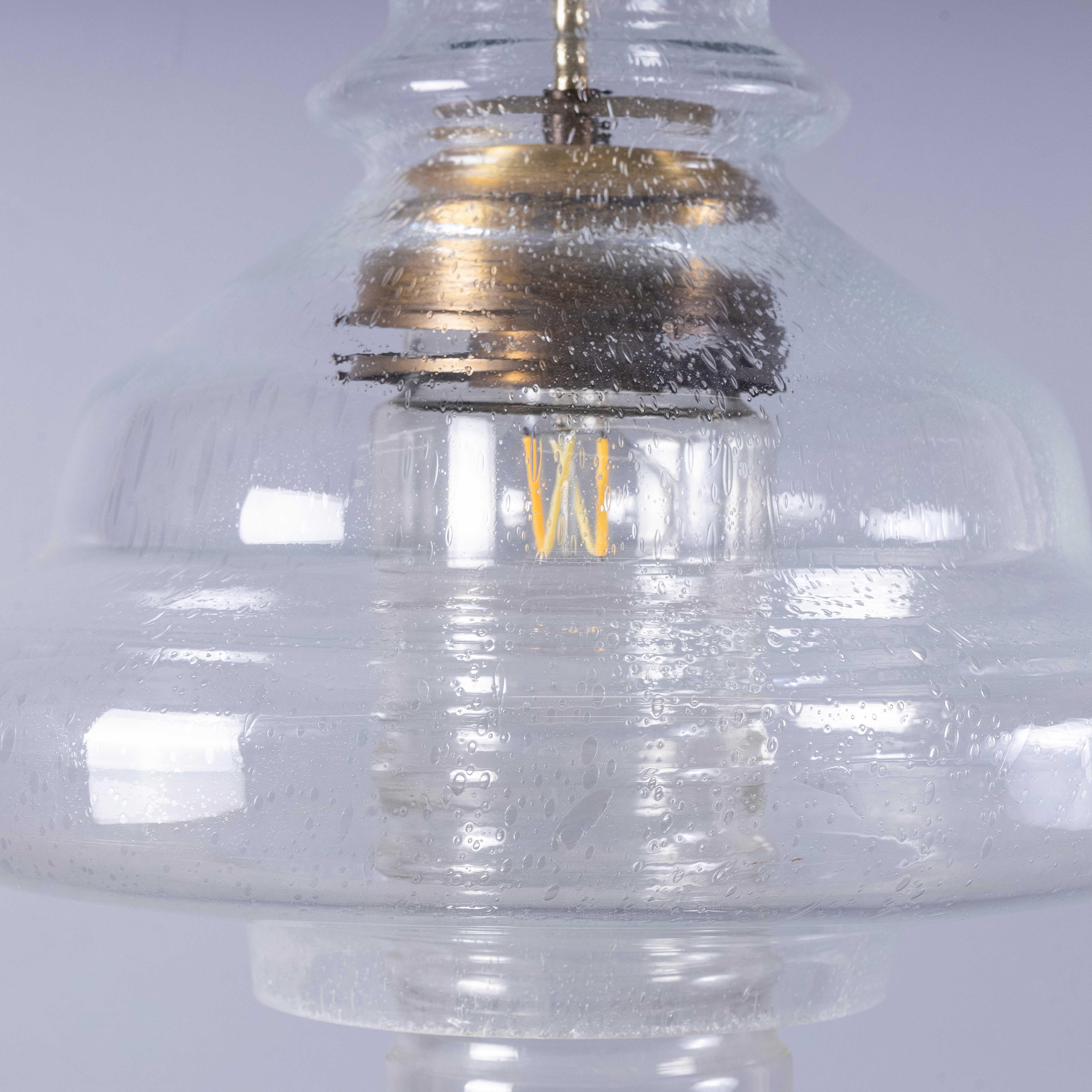 1950's  Large Bullicante Glass Pendant Lamp For Sale 2