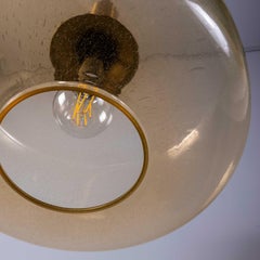 1950's  Large Bullicante Smoked Glass Barrel Lamp