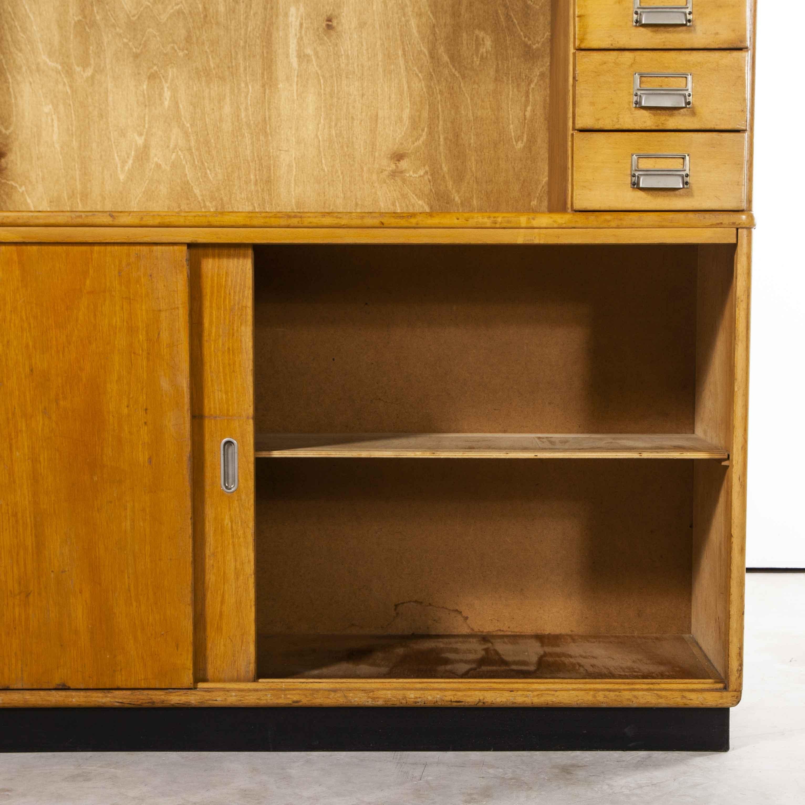 1950’s Large Chemists Birch Display Cabinet, Shelf Unit For Sale 5