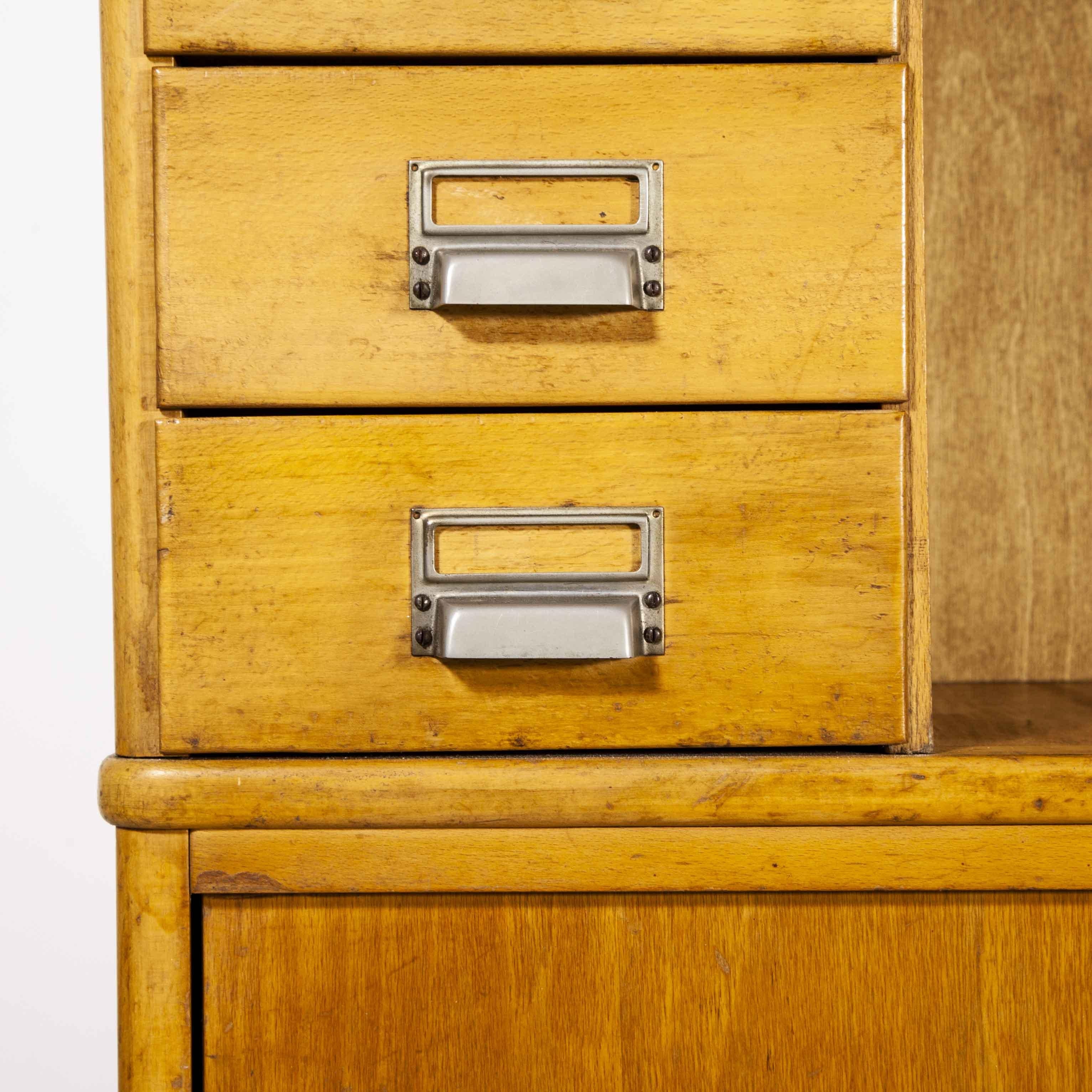 1950’s Large Chemists Birch Display Cabinet, Shelf Unit In Good Condition For Sale In Hook, Hampshire