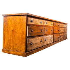 Vintage 1950
s Large French Bank Of Workshop Drawers - Sixteen Drawers