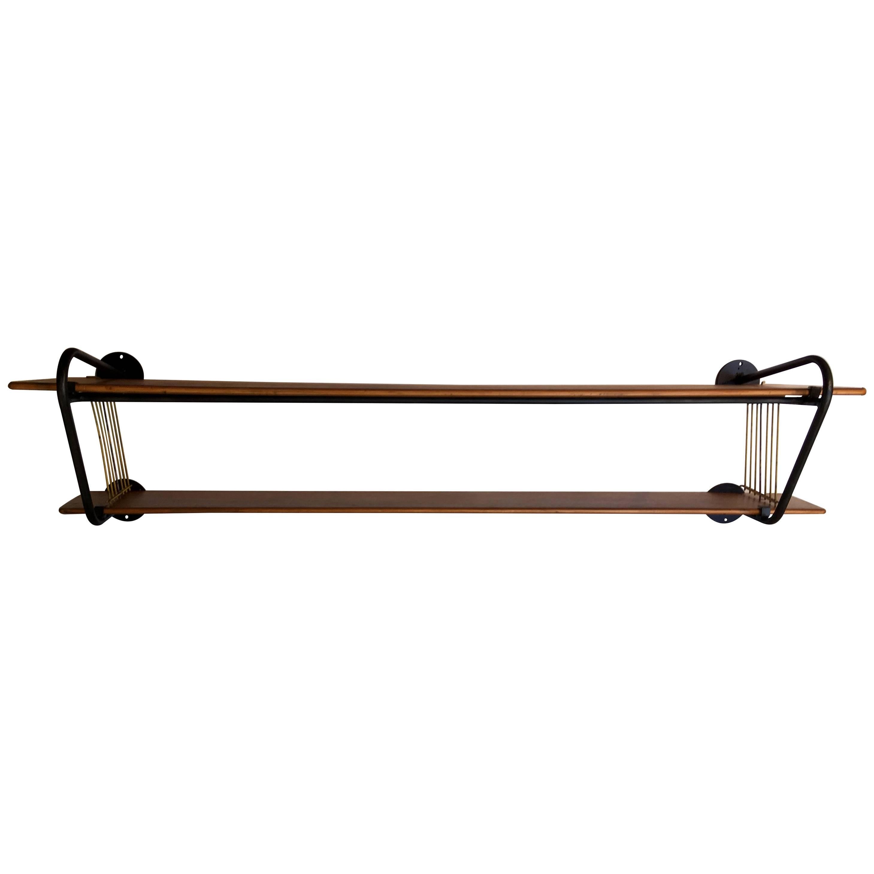 1950s Large French Wall Shelf