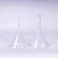 1950's Large Glass Laboratory Funnels - Pair