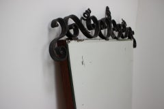 1950s Large Glass Wall Mirror, Czechoslovakia