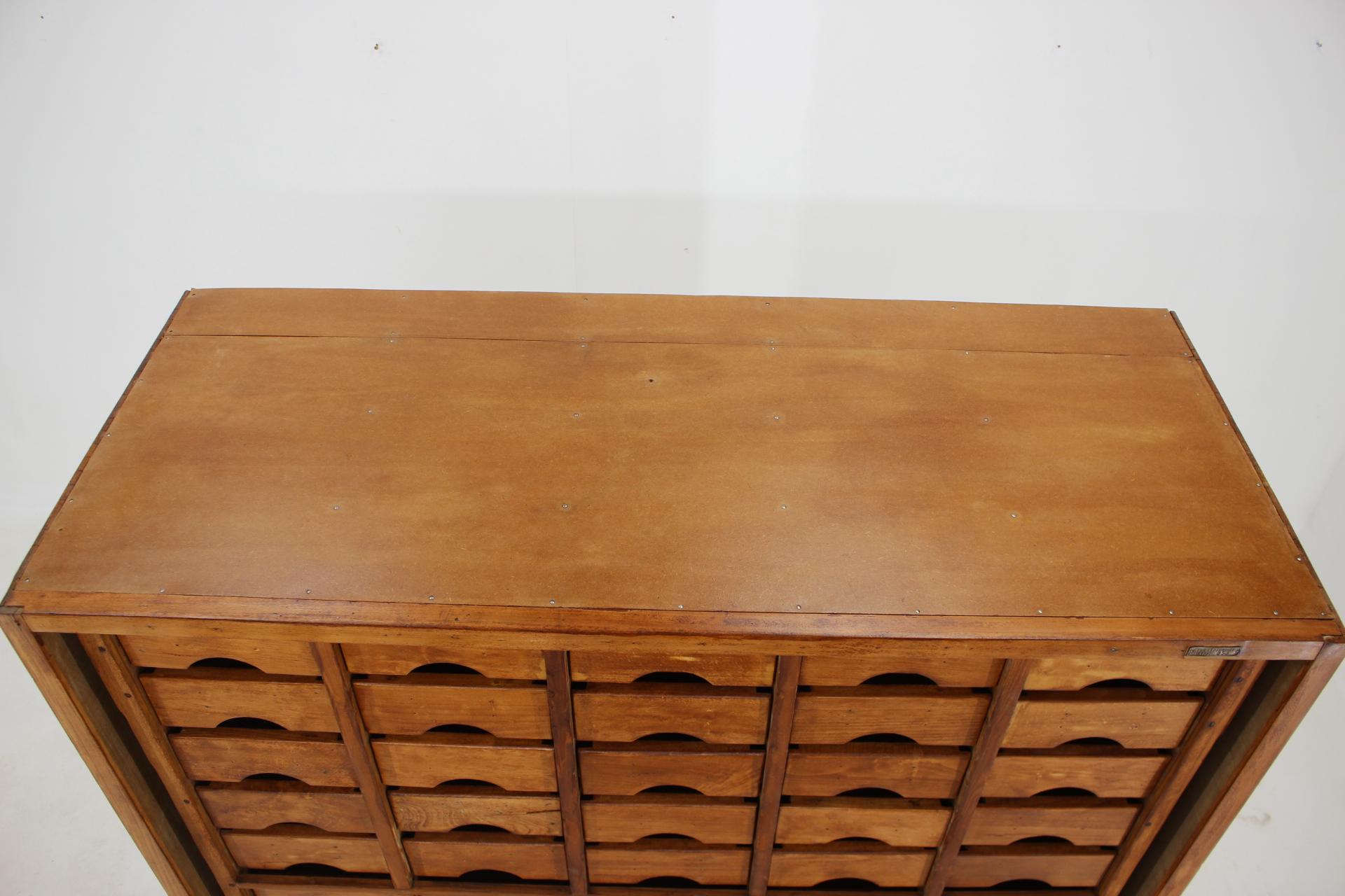 1950s Large Industrial Beech Chest of Drawers, Czechoslovakia  For Sale 1