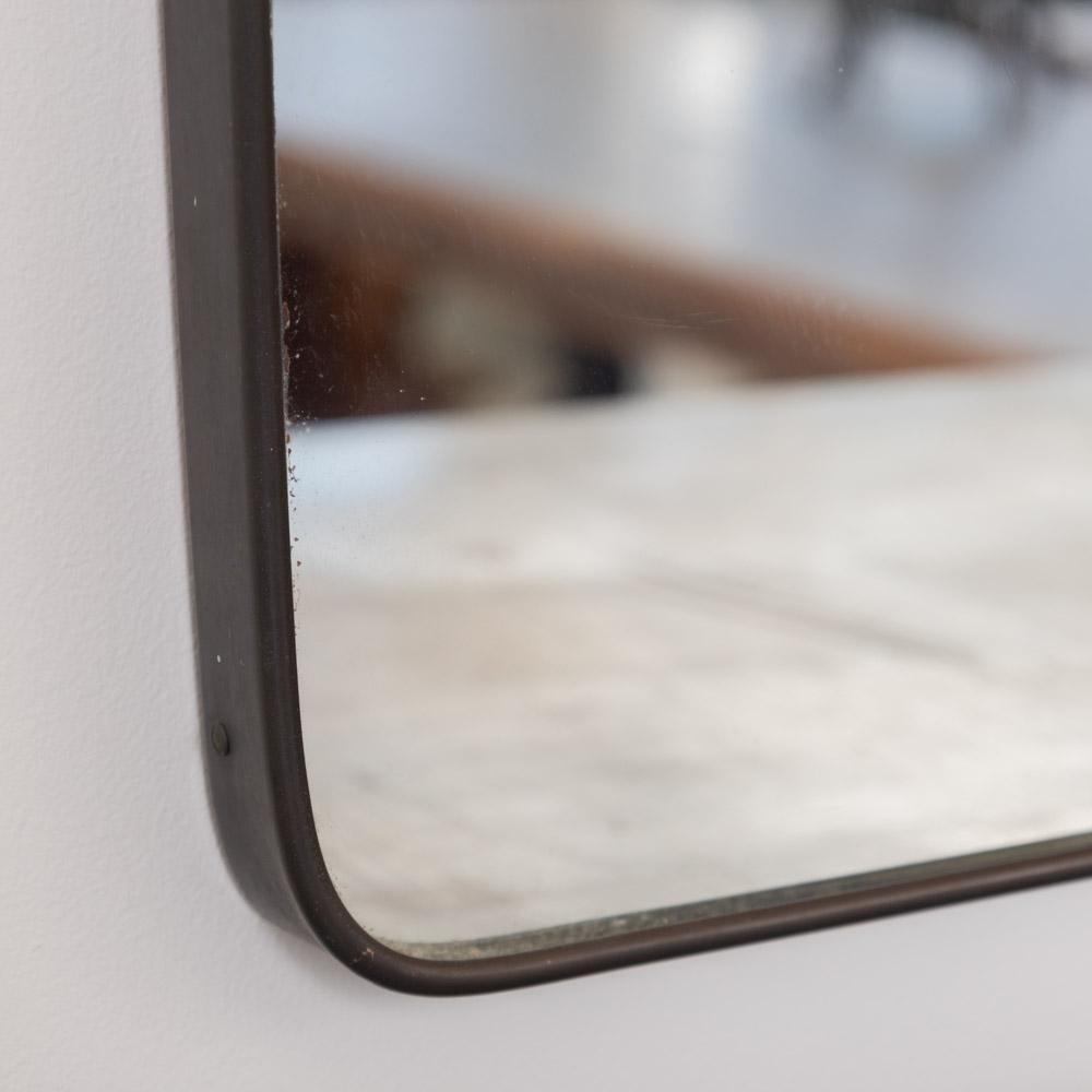 1950s Large Italian Brass Mirror For Sale 4