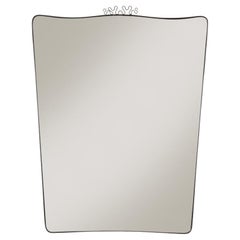 1950s Large Italian Brass Mirror