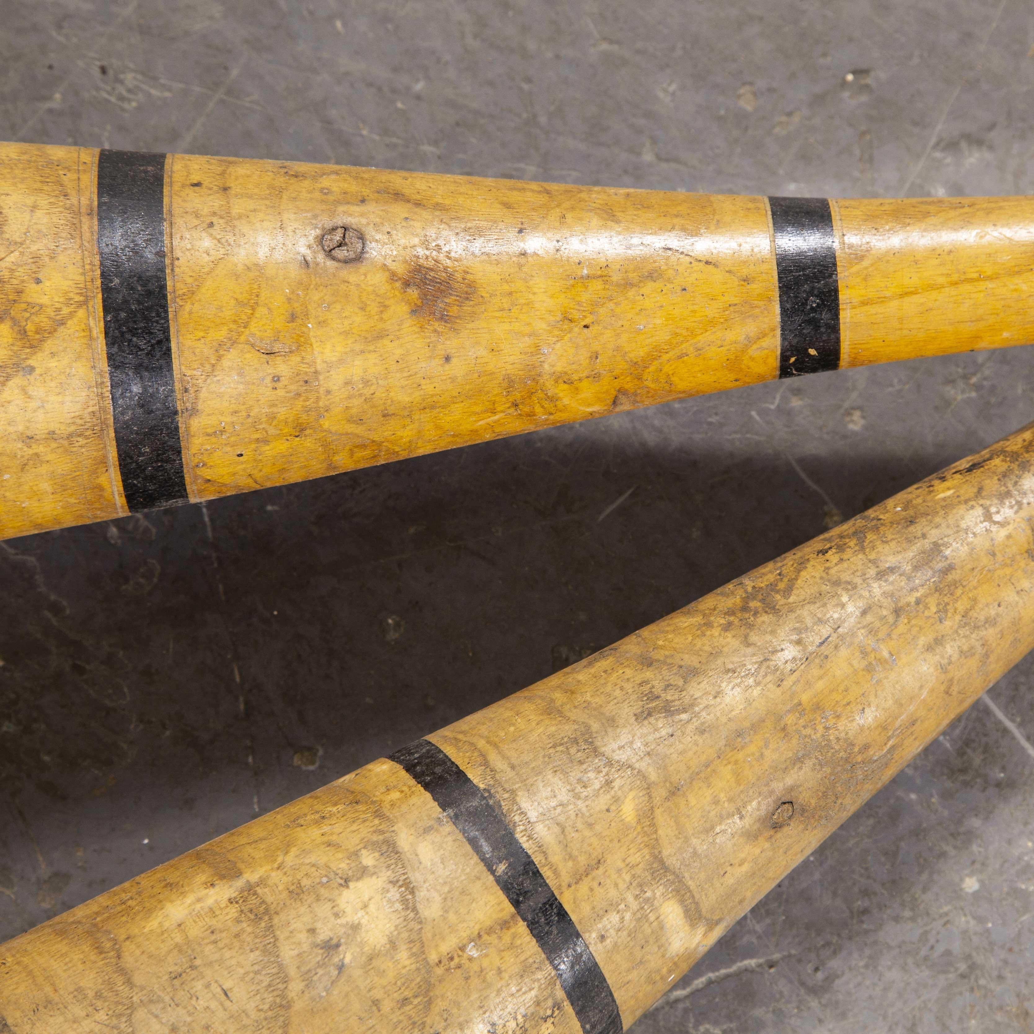 Unknown 1950s Large Juggling Batons, Set of Two 'Set 4' For Sale