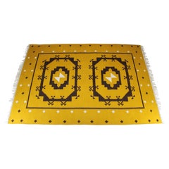 1950s Large Kilim Wool Rug, Czechoslovakia