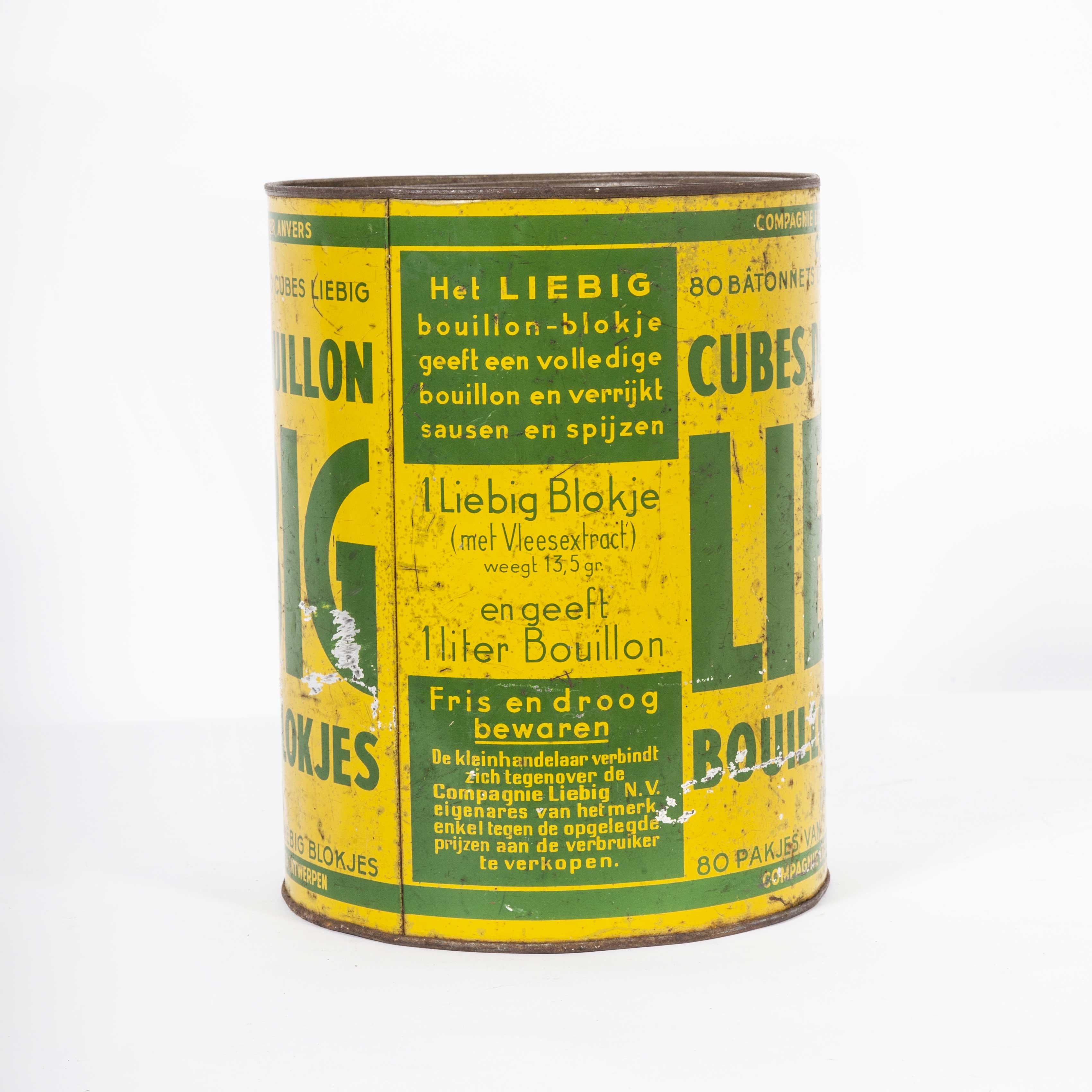 Mid-20th Century 1950s Large Liebig Bouillon Tin