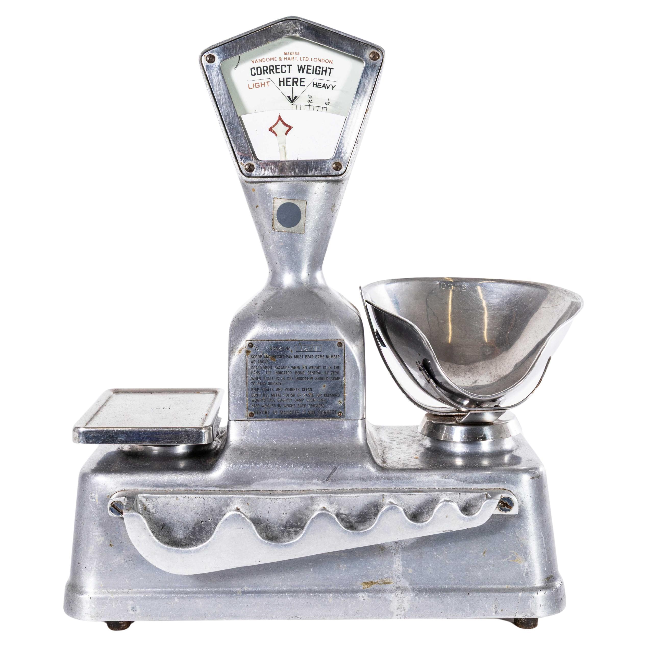 1950's Large Original Shop Cast Weighing Scales For Sale