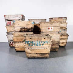 1950's Large Original Vineyard French Grape Pickers Crates