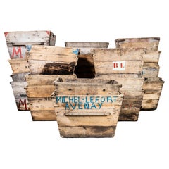 Grandes cajas originales de vendimiadores franceses de los años 50