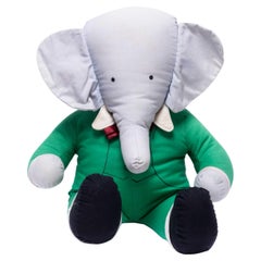 1950’s Large Original Vintage Babar Soft Elephant