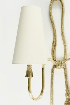 1950s Large Pair of Valenti Sconces Brass