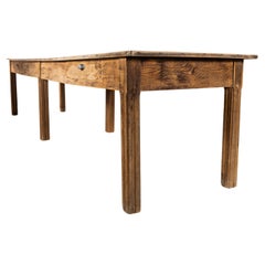 1950
s Large Scrubbed Pine French Farmhouse Dining Table