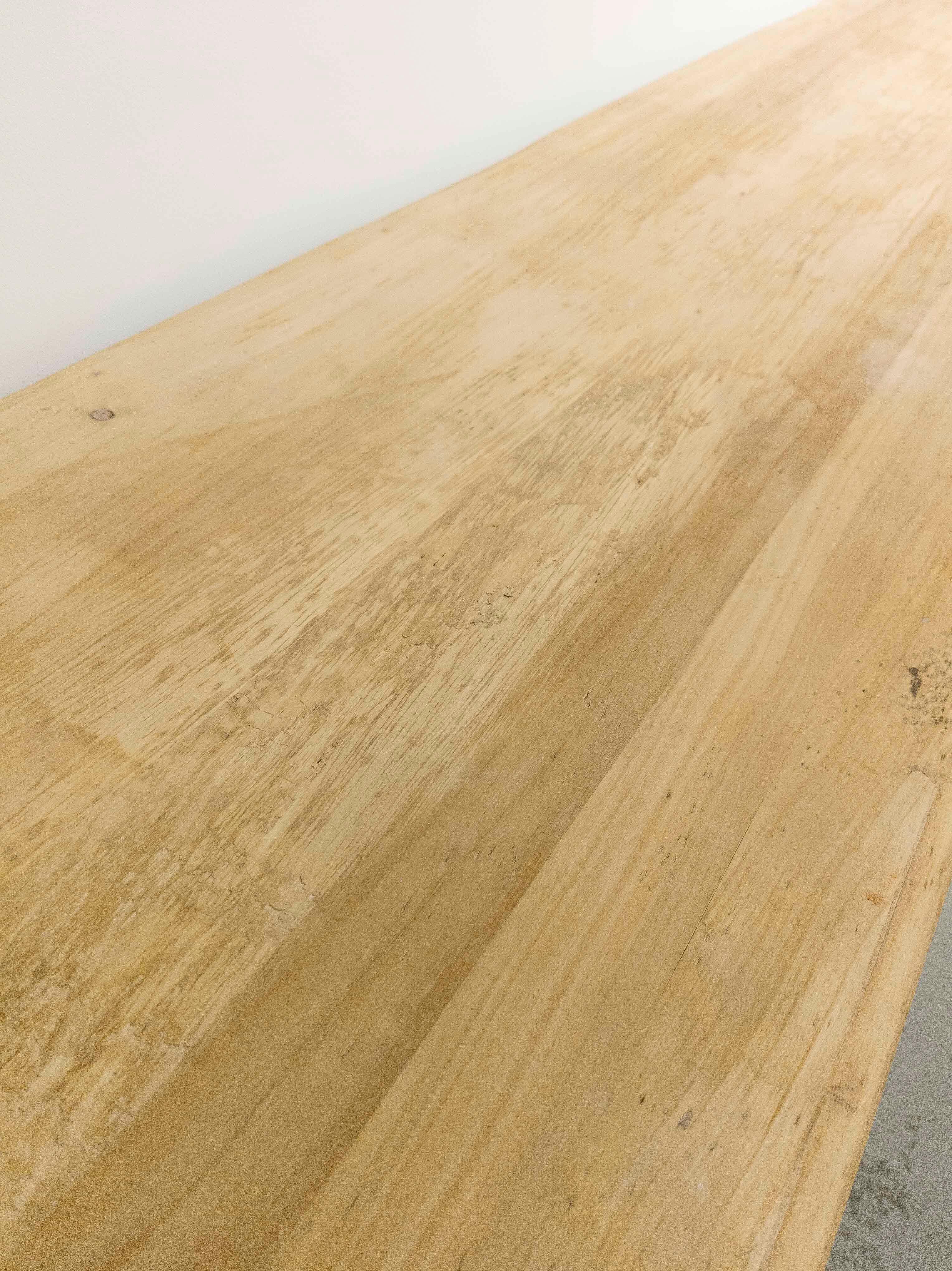 1950s Large Sideboard in Natural Wood with a Distressed Finish and Drawers in vendita 7