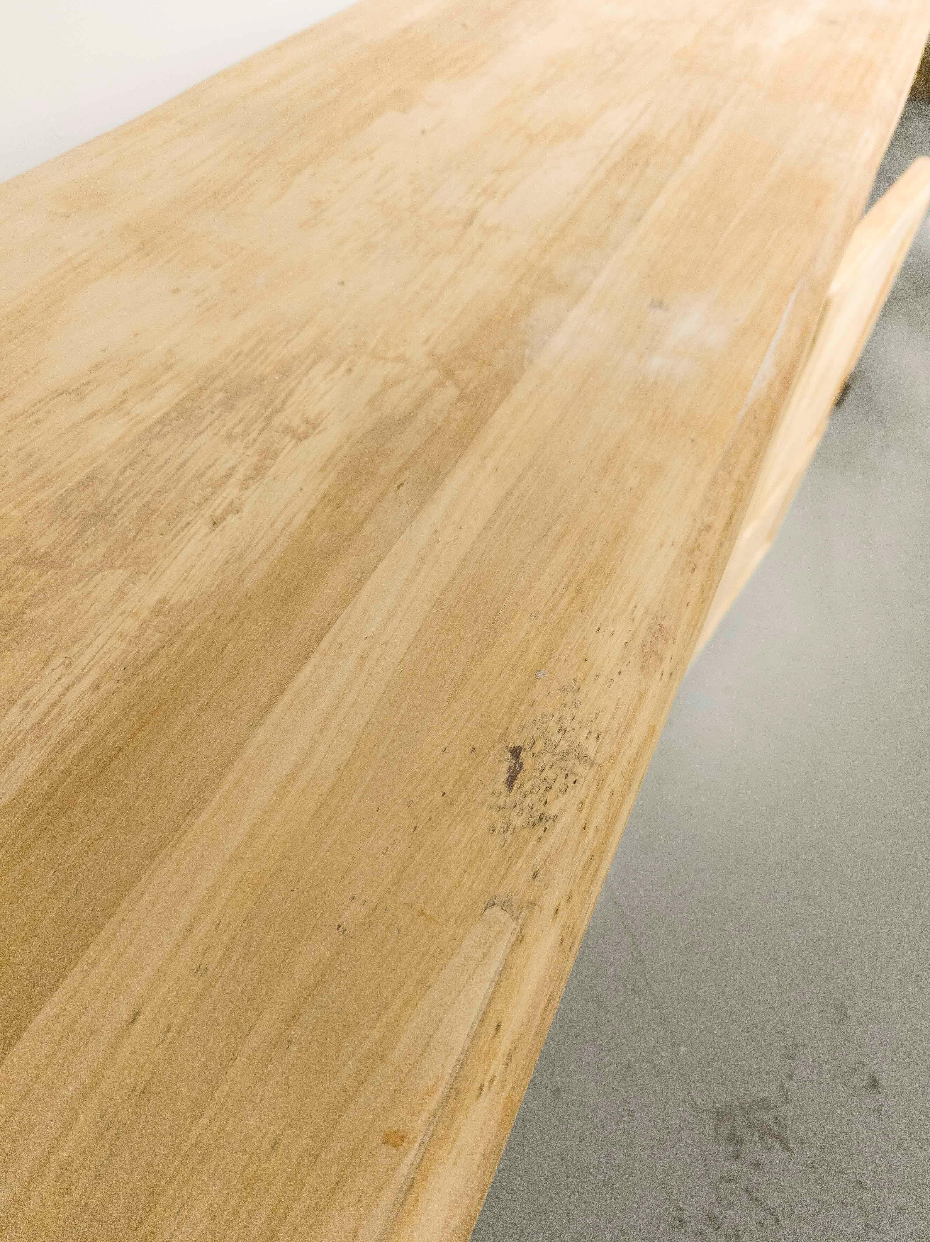 1950s Large Sideboard in Natural Wood with a Distressed Finish and Drawers in vendita 8