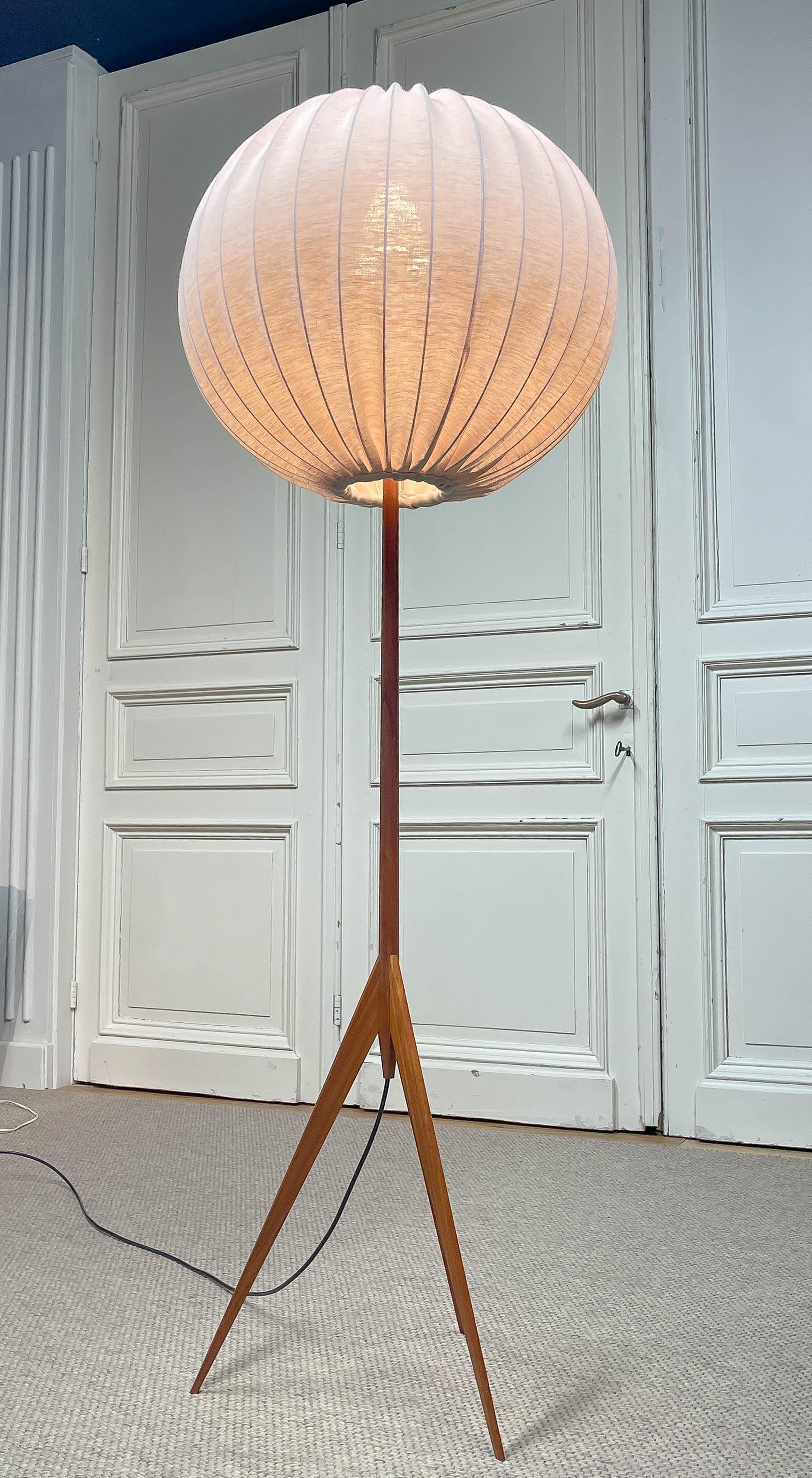 1950s, Large Spherical Floor Lamp By Uno & Östen Kristiansson For Luxus For Sale 1