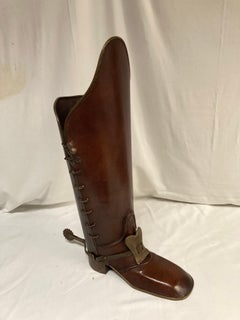 1950's  Large Stitched leather booth forming an umbrella stand