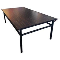 1950's Large Stitched leather Cocktail table