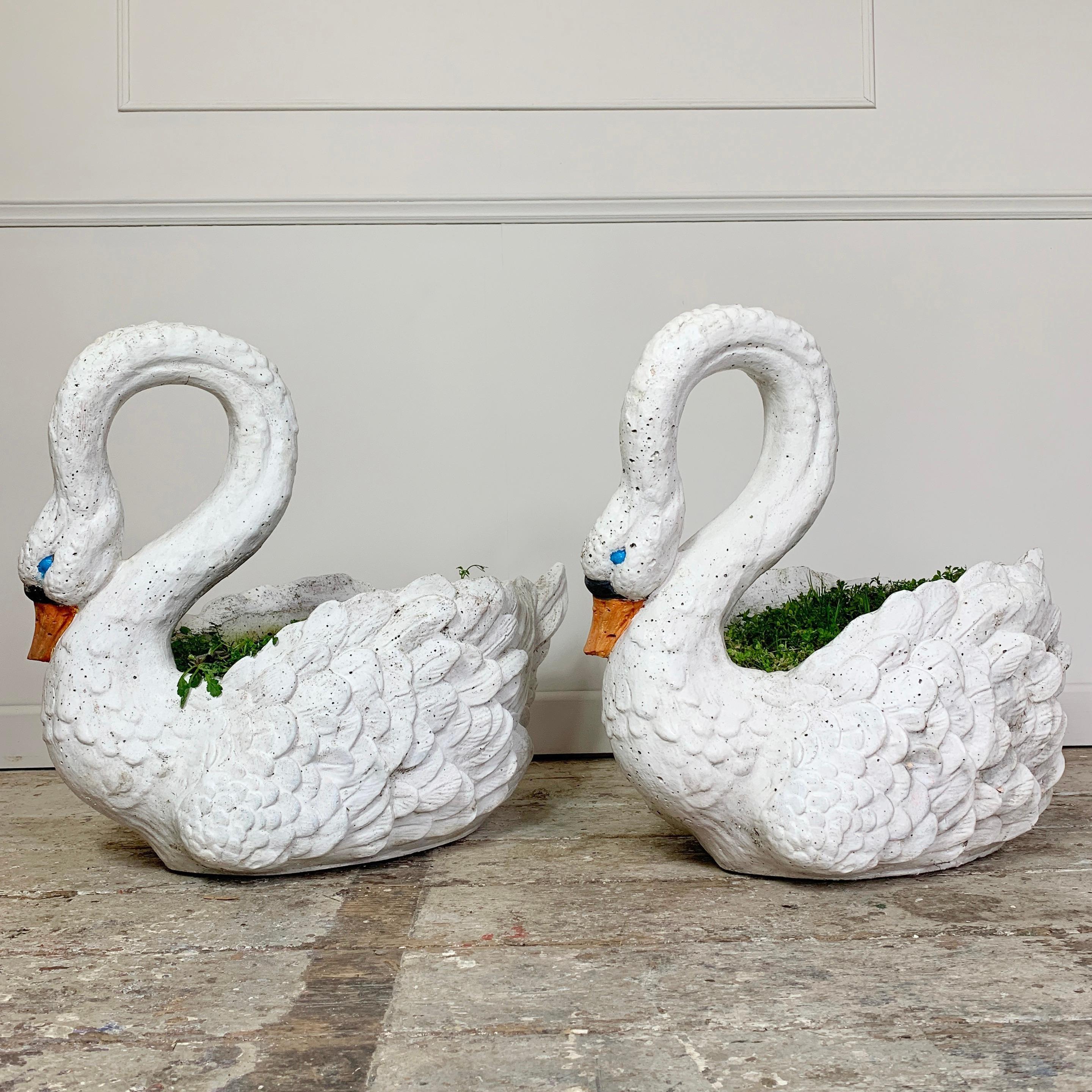 1950s Large White Swan Planters, France For Sale 2