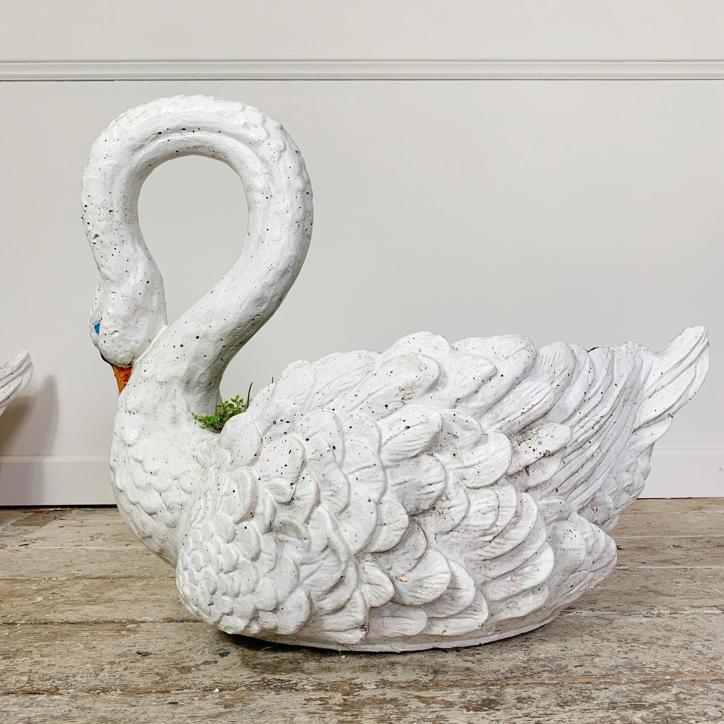 1950s Large White Swan Planters, France For Sale 3
