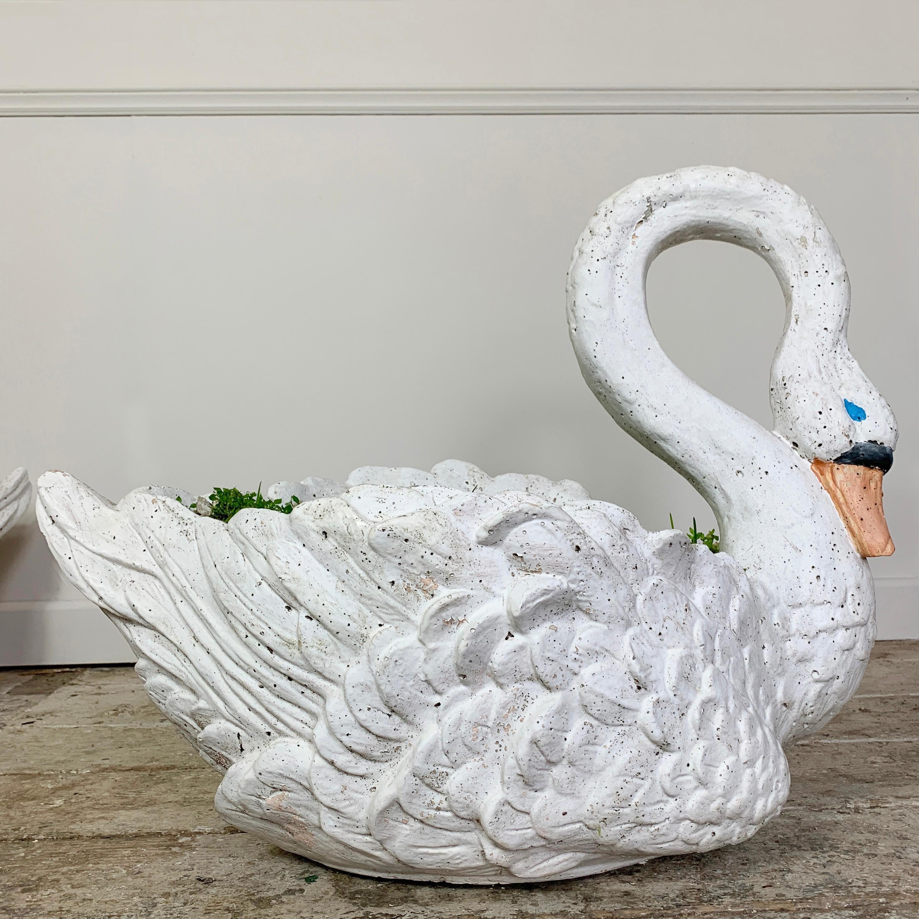 1950s Large White Swan Planters, France For Sale 4
