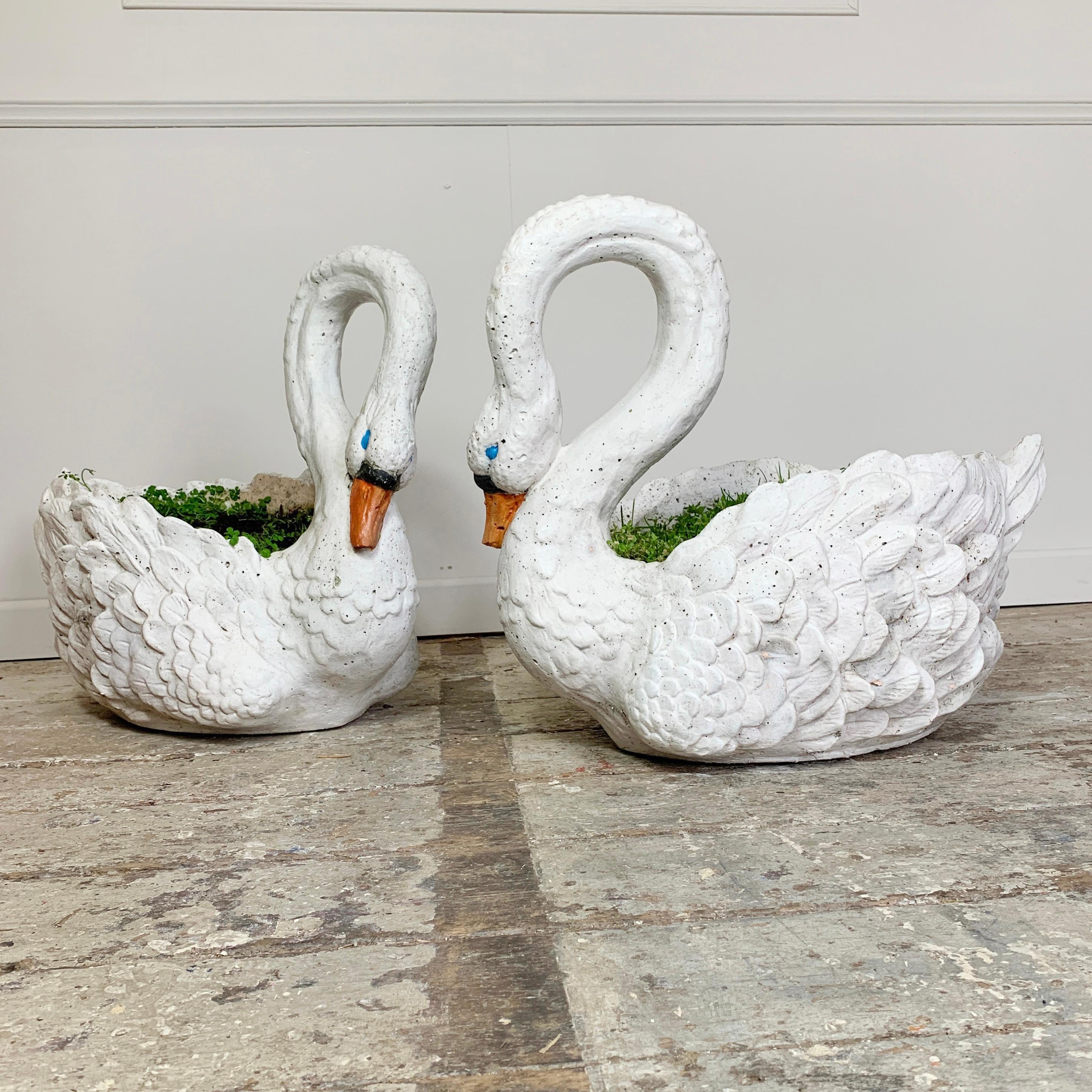 1950s Large White Swan Planters, France For Sale 5