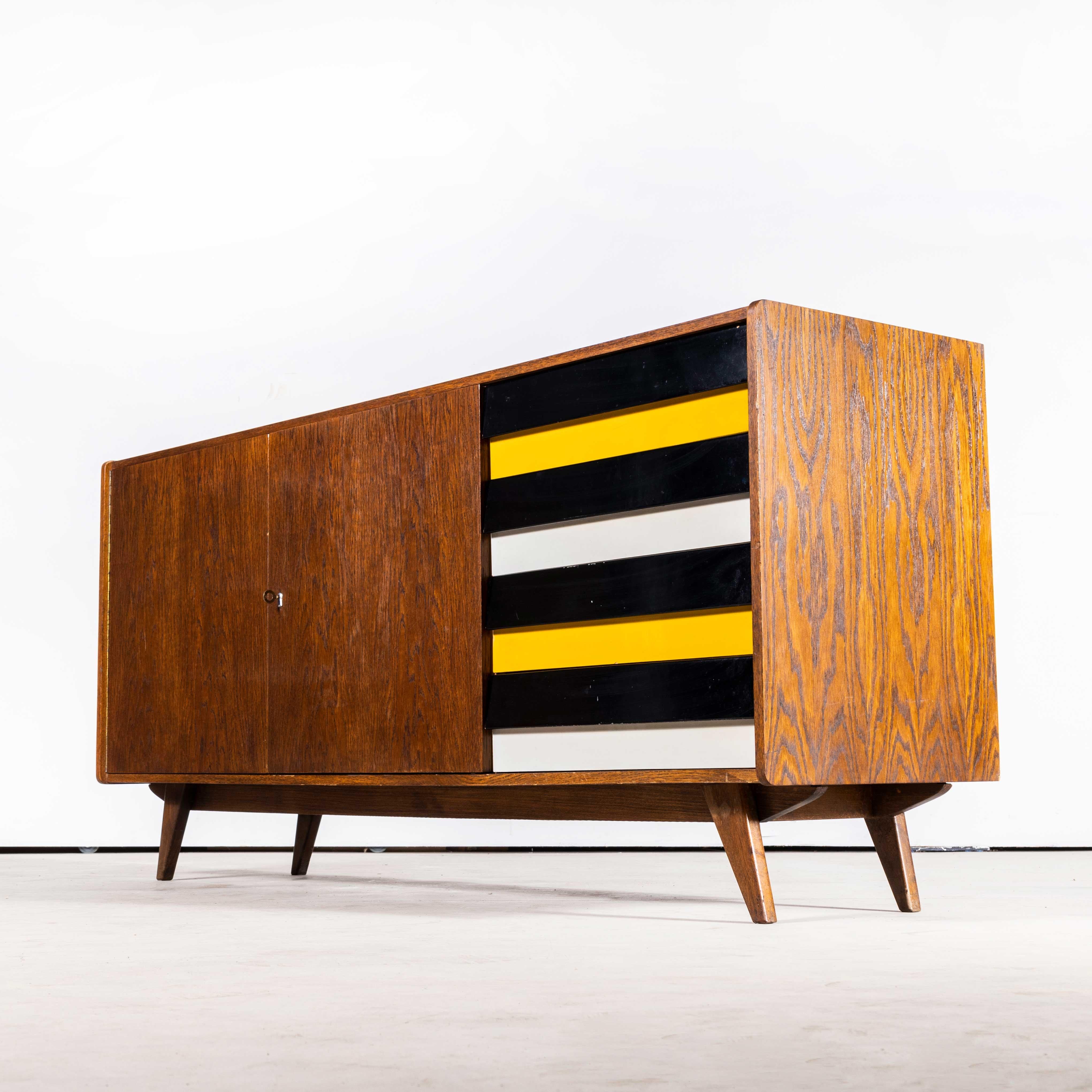 Czech 1950s Large Walnut Cabinet, Sideboard by Jiri Jiroutek for Interieur Praha For Sale