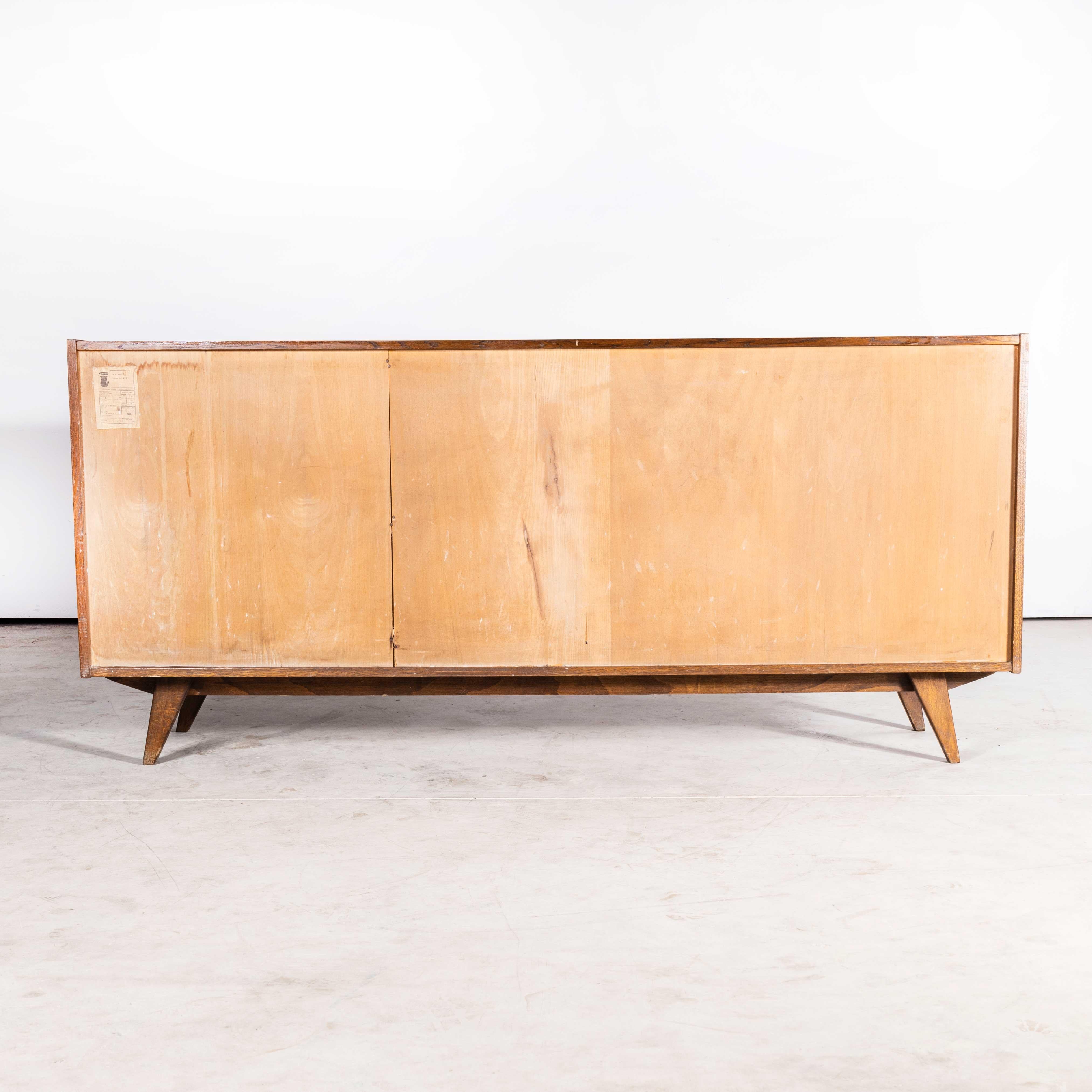 1950s Large Walnut Cabinet, Sideboard by Jiri Jiroutek for Interieur Praha For Sale 1