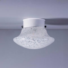 1950's Large White Mottled Goto Glass Wall Or Celing Lamp