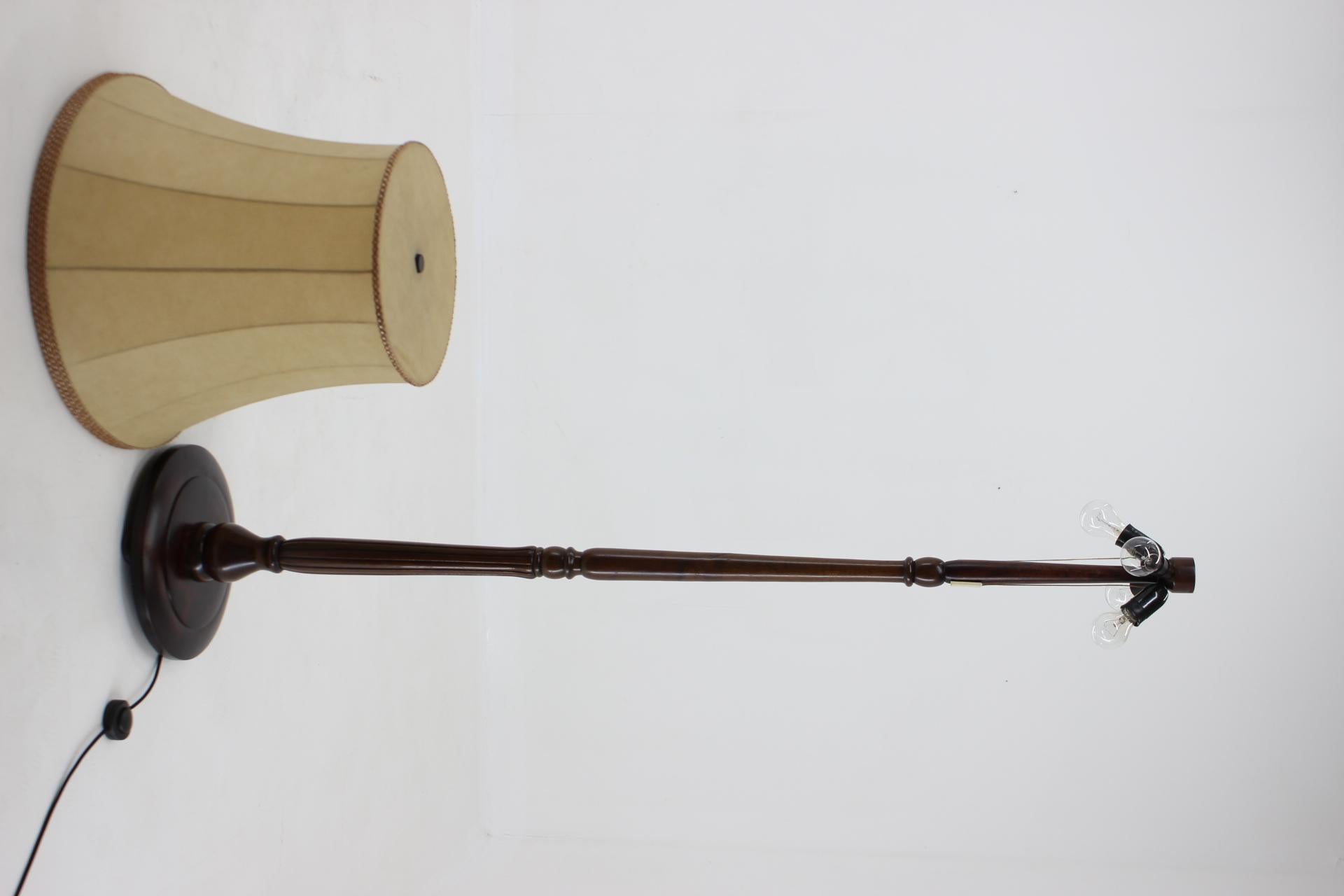 1950s Large Wooden Floor Lamp, Germany 1
