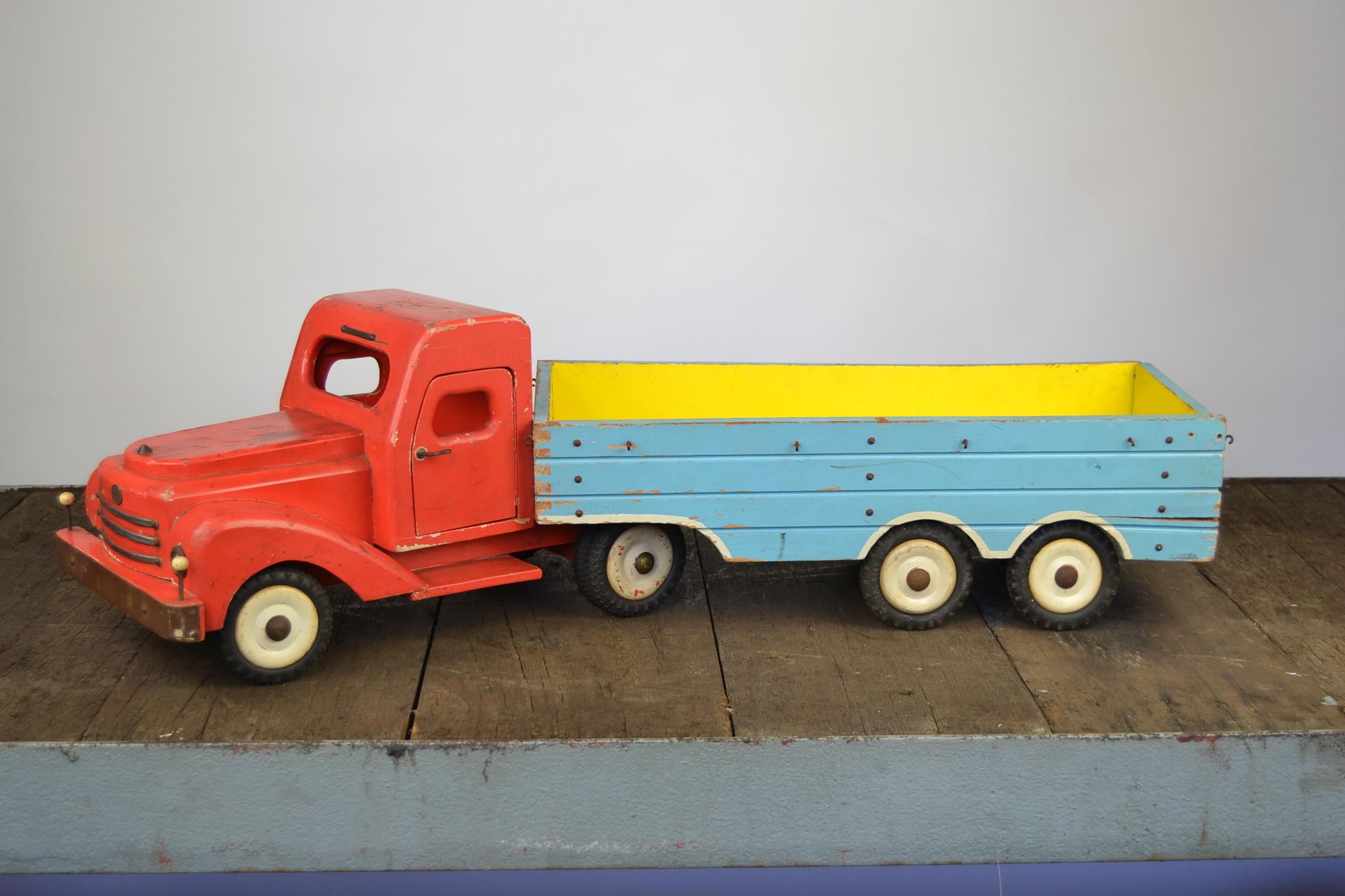 large wooden truck toy