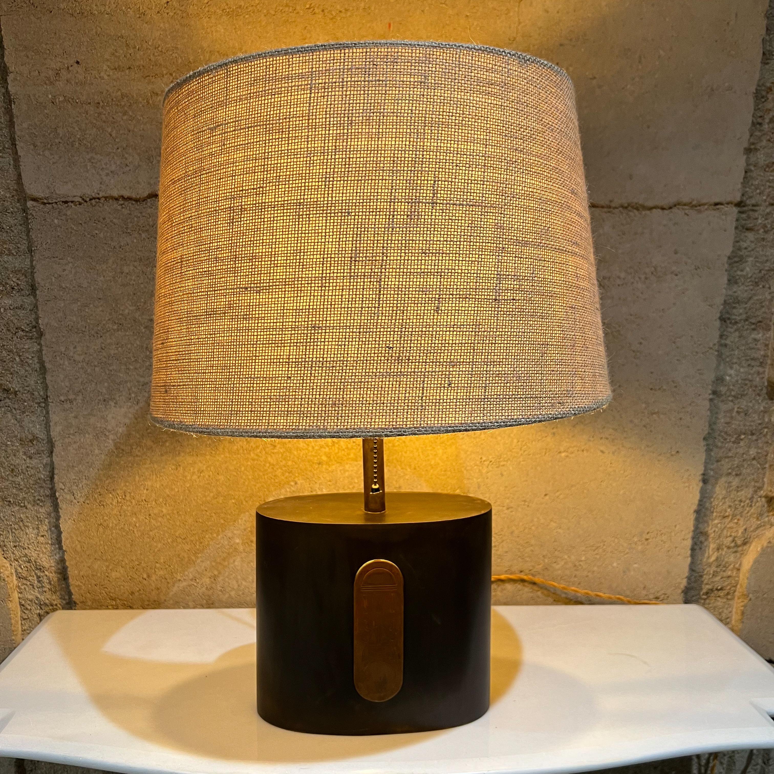 1950s Laris Refined Modern Table Lamp Brass and Copper Elegance For Sale 5