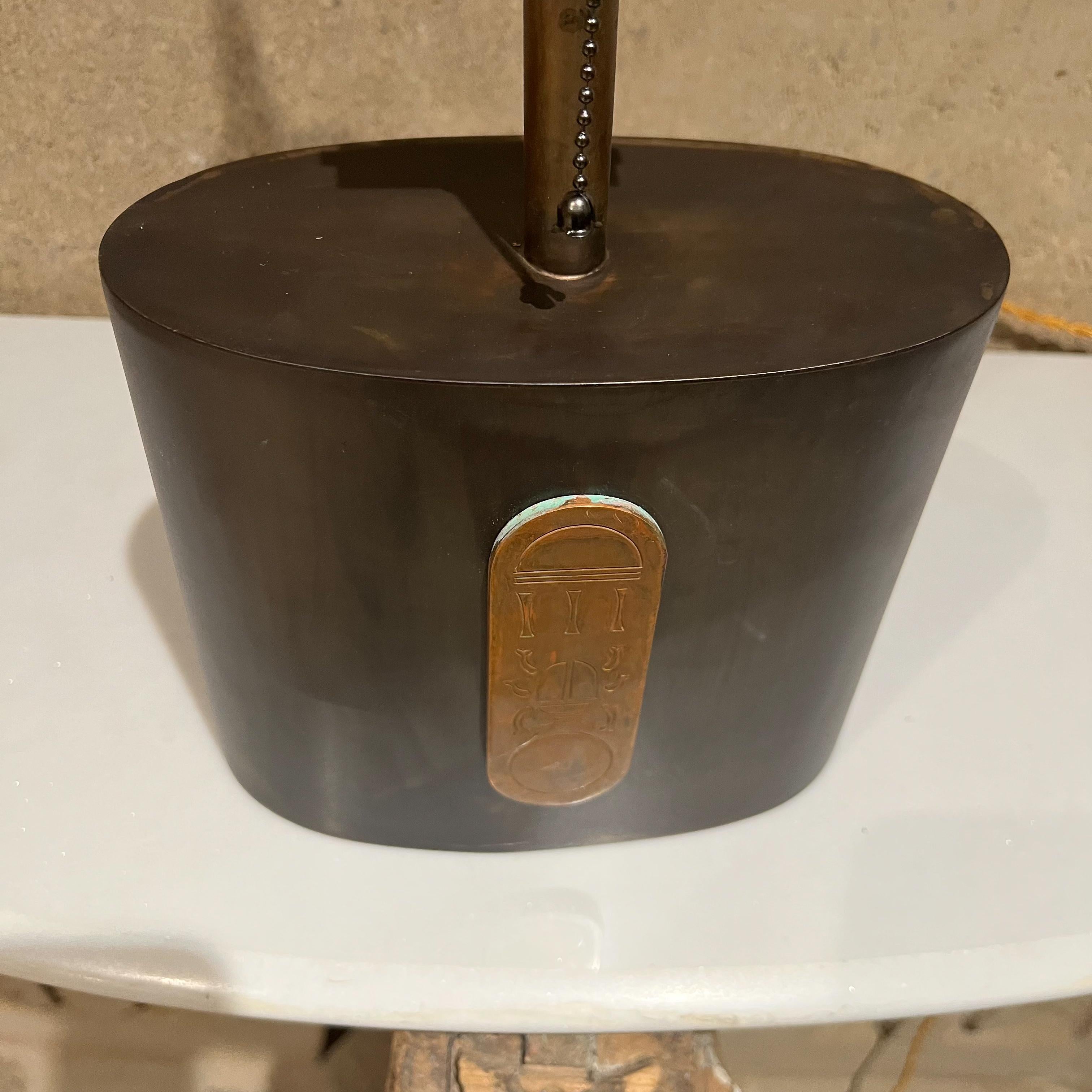 1950s Laris Refined Modern Table Lamp Brass and Copper Elegance In Good Condition For Sale In Chula Vista, CA