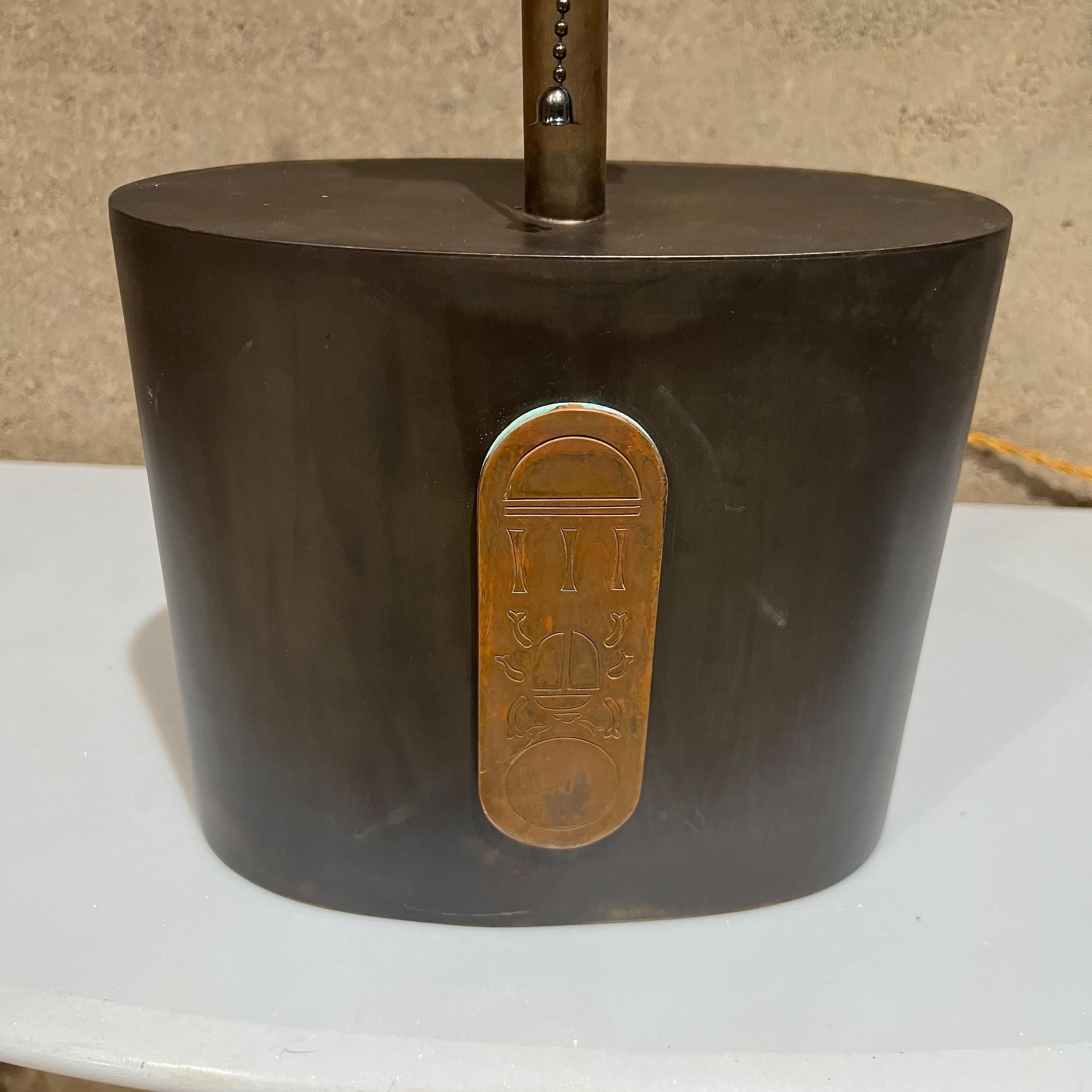 1950s Laris Refined Modern Table Lamp Brass and Copper Elegance For Sale 3
