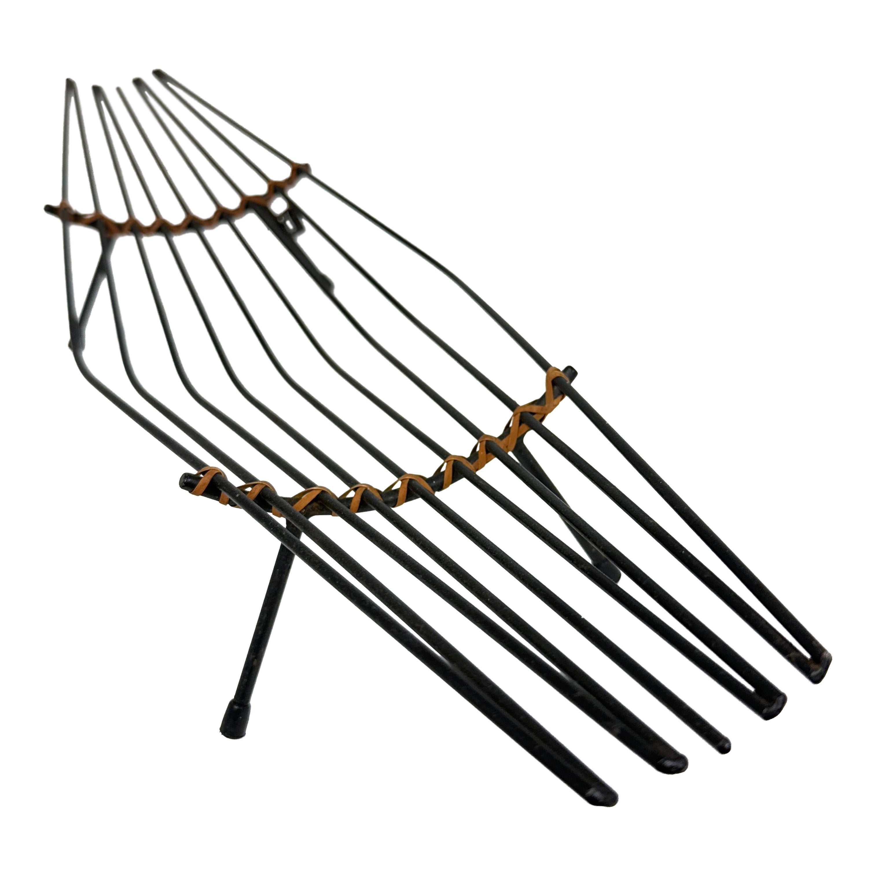 1950's Laurids Lønborg metal wire Fruit Basket, Denmark For Sale