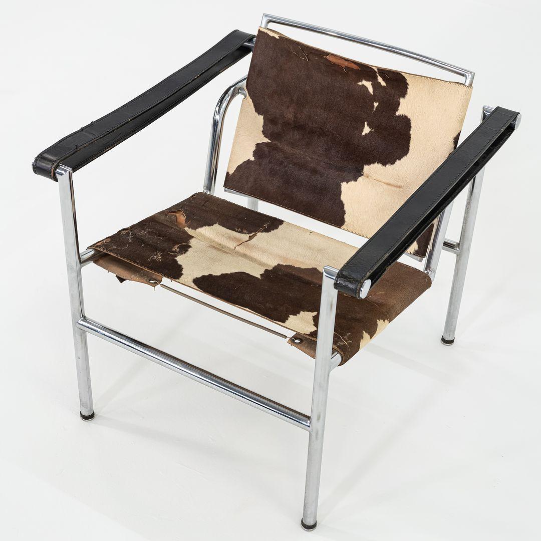 1950er Jahre Le Corbusier Jeanneret Perriand LC1 Basculant Loungesessel Stendig Label im Angebot 4