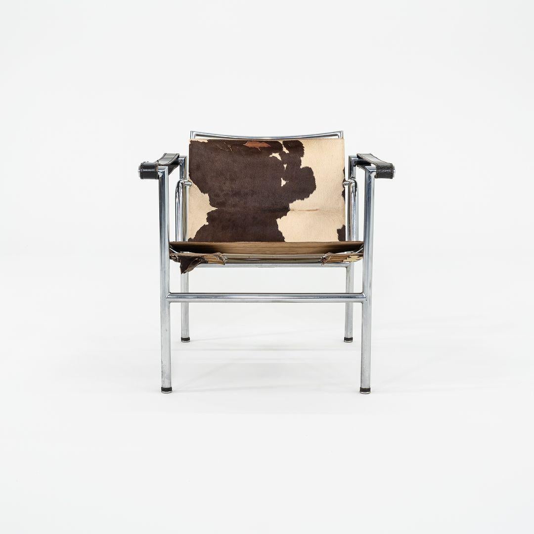 1950er Jahre Le Corbusier Jeanneret Perriand LC1 Basculant Loungesessel Stendig Label (Stahl) im Angebot