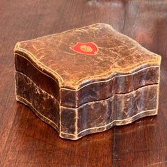 1950s Leather Box With Red Shield Crest