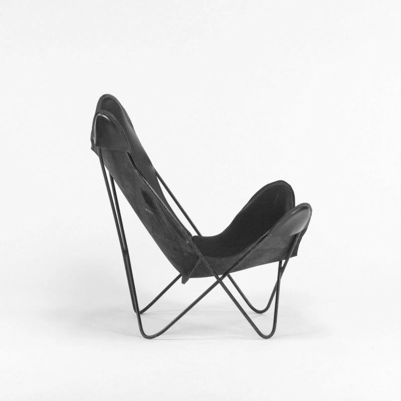 Moderne Chaise papillon en cuir des années 1950 par Jorge Ferrari Hardoy Bonet & Kurchan pour Knoll en vente