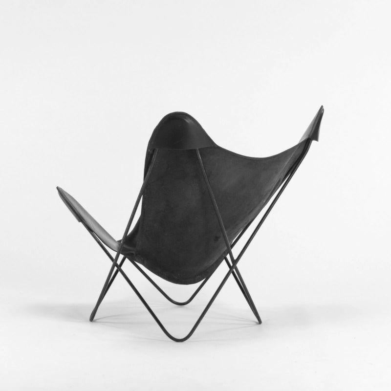 Mid-20th Century 1950s Leather Butterfly Chair by Jorge Ferrari Hardoy Bonet & Kurchan for Knoll For Sale