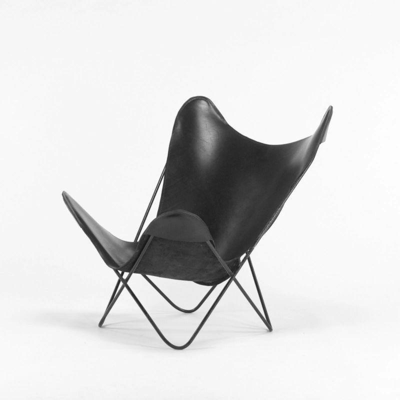 1950s Leather Butterfly Chair by Jorge Ferrari Hardoy Bonet & Kurchan for Knoll For Sale 1