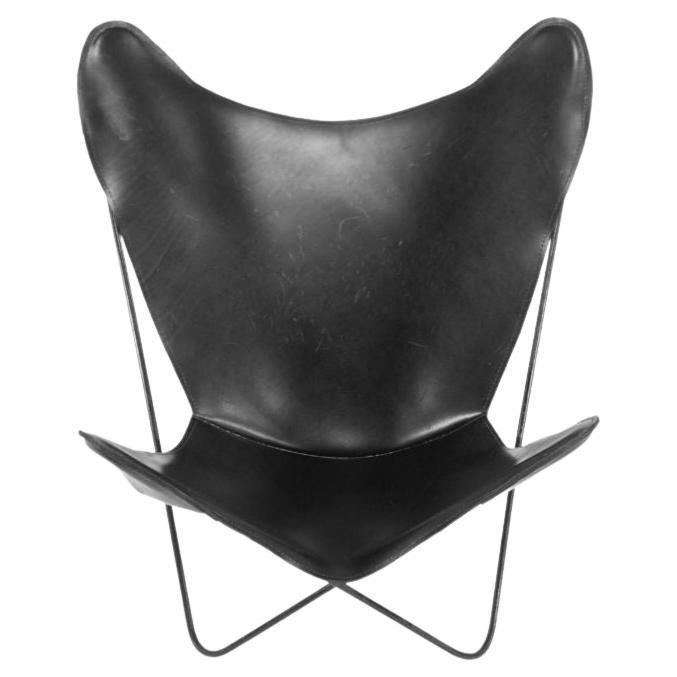 1950s Leather Butterfly Chair by Jorge Ferrari Hardoy Bonet & Kurchan for Knoll
