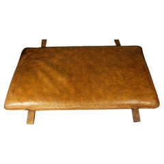 1950s Leather Gym Mat or Day Bed