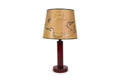 1950's Leather Lamp in the Style of Paul Dupre-Lafon for Hermes